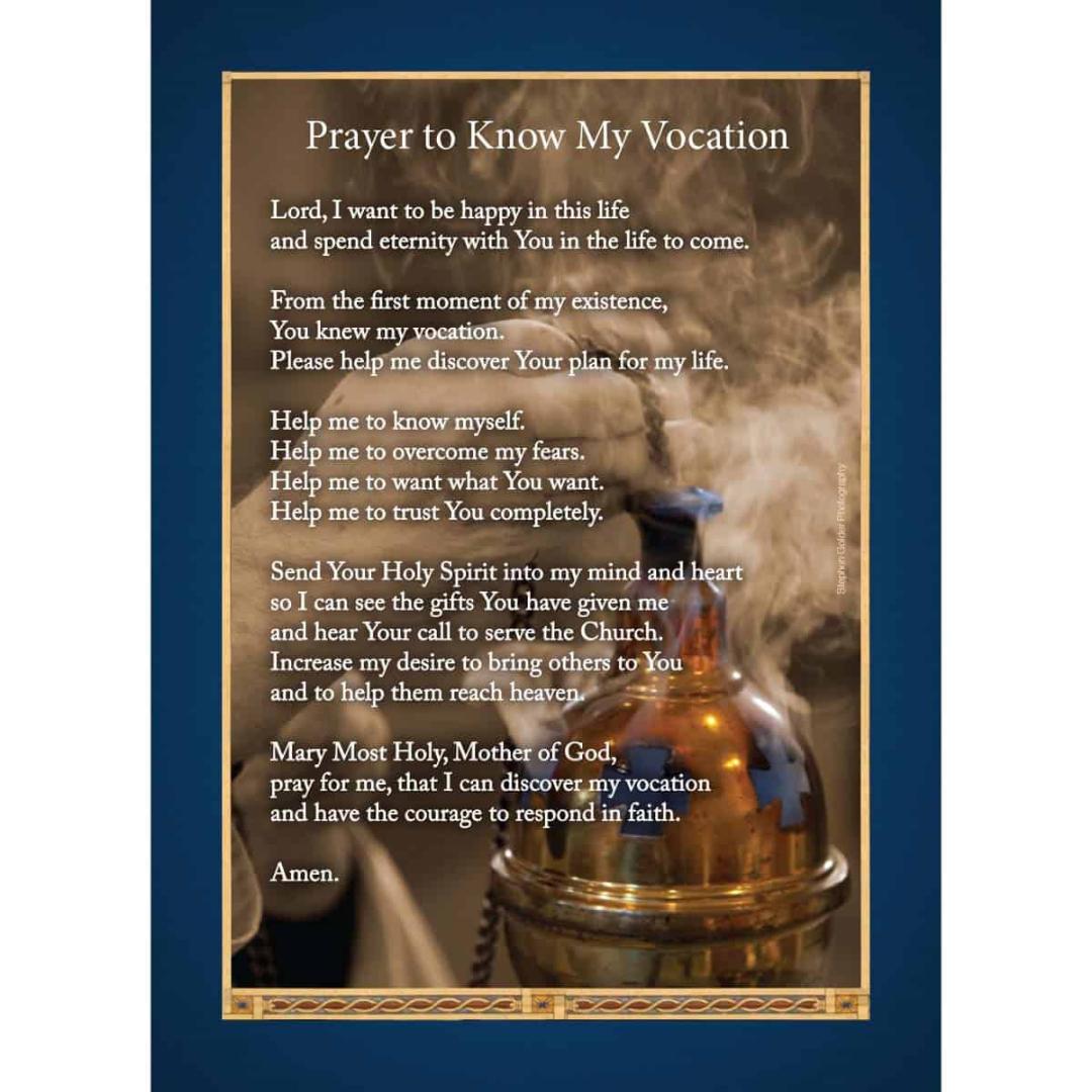 Prayer to know my vocation - Front